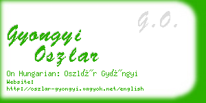 gyongyi oszlar business card